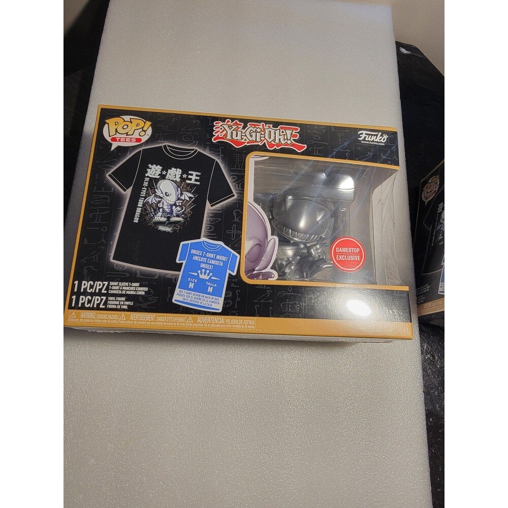 Yu-Gi-Oh! Funko Blue Eyes Toon Dragon Metallic M-Shirt  GameStop Excl.